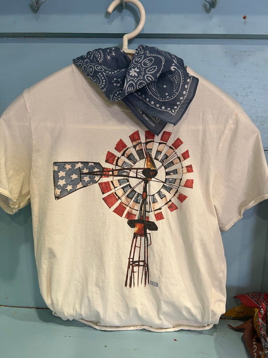 Red, White & Blue Windmill